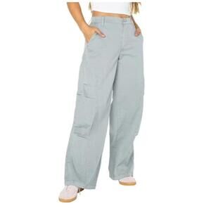 CELEBRITY PINK JUNIORS WIDE-LEG ZIPPERED CARGO PANTS - Size - 13